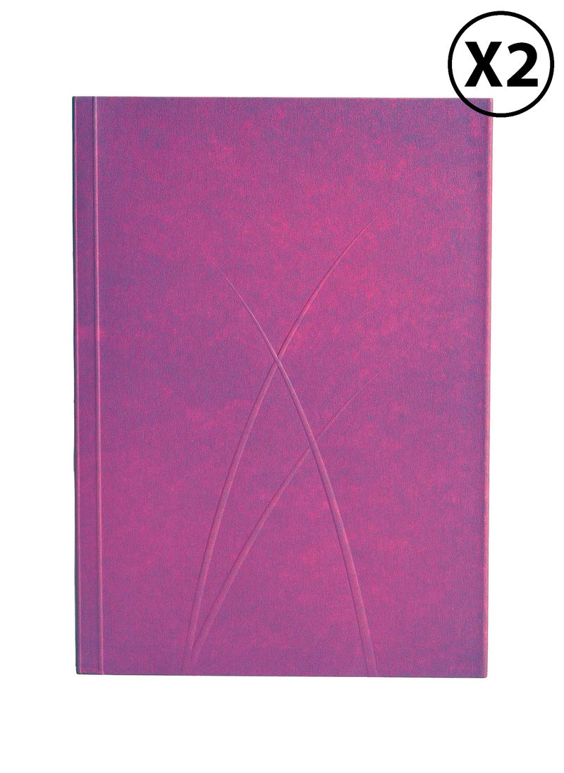 Paper-Oh Puro Fuchsia A6 Lined No Closure 128 Pages 100gsm Notebook - Pack of 2 - Image 1