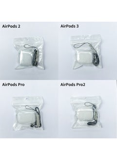 Generic Suitable For Airpods Transparent Pro2 Earphone Case 3 Generation Apple Bluetooth Earphone Case Earphone Case Pro Protective Cover-Color:TPU Soft Shell Pearlescent Bag Nylon Rope-Applicable Model:air  - Image 1