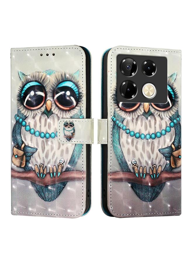 Zaboon Case For Infinix Note 40 Pro 5G 3D Painting Horizontal Flip Leather Phone Case - Image 2