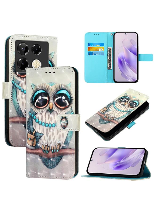Zaboon Case For Infinix Note 40 Pro 5G 3D Painting Horizontal Flip Leather Phone Case - Image 1