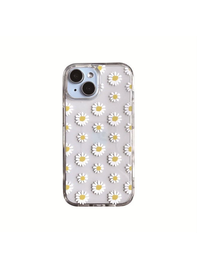 NIBEMINENT Fresh Spring Day Full Of Daisies On The Screen Protective TPU Case Cover For iPhone 16 Plus Clear - Image 2