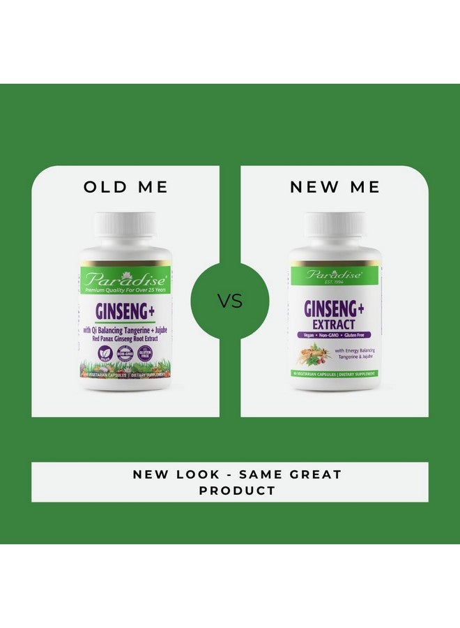 Paradise Herbs Ginseng Root Extract for Energy & Well-Being, Vegan, Non GMO, Gluten Free, Vitamin B1, B2 & B12, 60 Capsules - Image 3