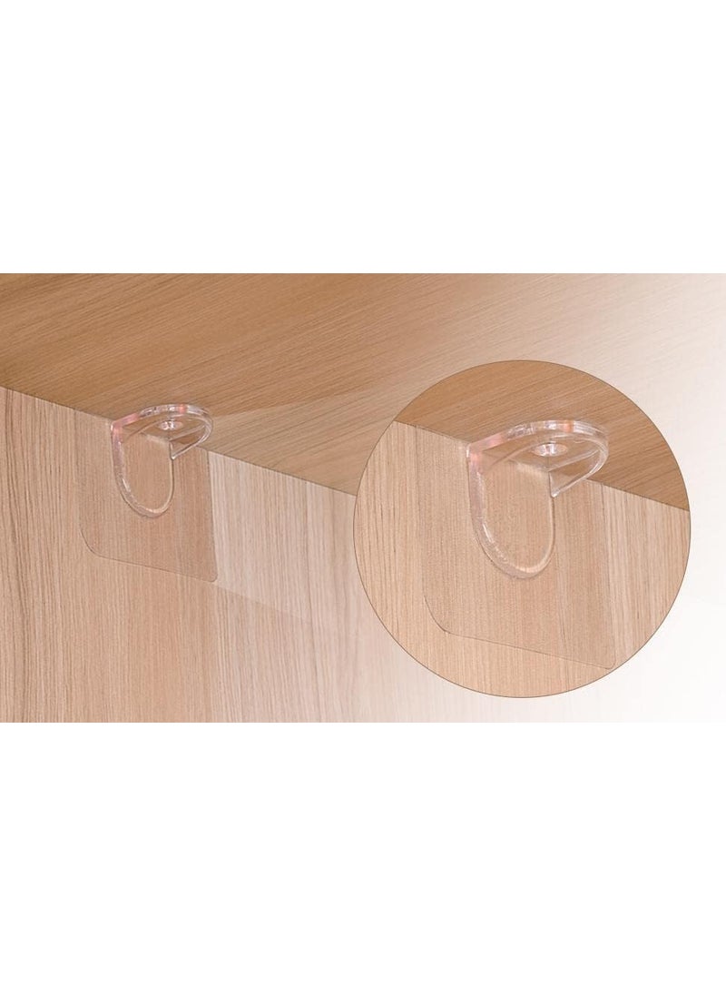 Hoppokart Hoppokart Shelf Support Clips Shelf Support Pegs Plastic PunchFree Cabinet Shelf Brackets SelfAdhesive Closet Shelf Support Clips self Support Pack of 8  - Image 2