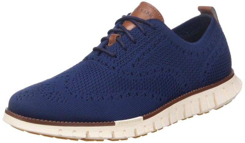 Cole Haan Mens Zerogrand Remastered Stitchlite Wing Tip Oxford, Marine Blue/Ivory, 8.5-W US - Image 1