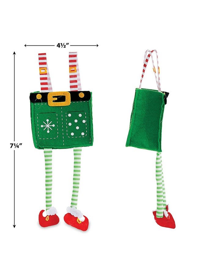 Current Elf Pants Christmas Treat Bags, Set of 6 Gift Bags for Children Holiday Parties Teachers Decorations - Image 2