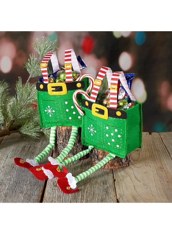 Current Elf Pants Christmas Treat Bags, Set of 6 Gift Bags for Children Holiday Parties Teachers Decorations - Image 3