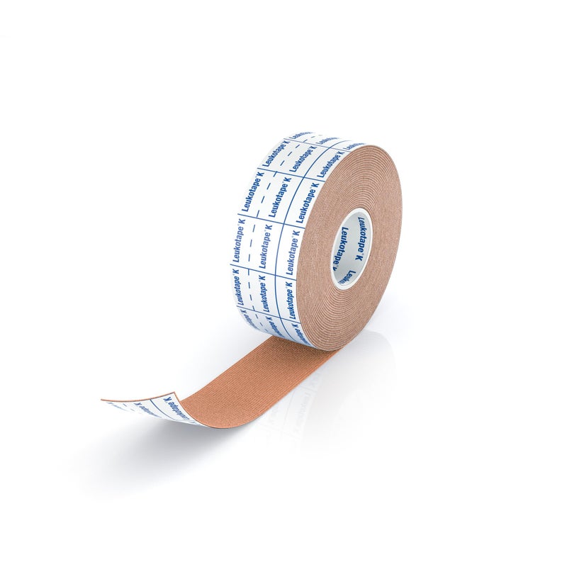 Leukotape K Kinesiology Tape – Water-Repellent, Skin-Friendly, Stays in Place for up to 9 Days - 1in x 5 yds, Tan - Image 2