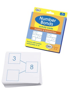 Didax - 211733 Number Bonds Activity Cards, Addition And Subtraction White Medium 