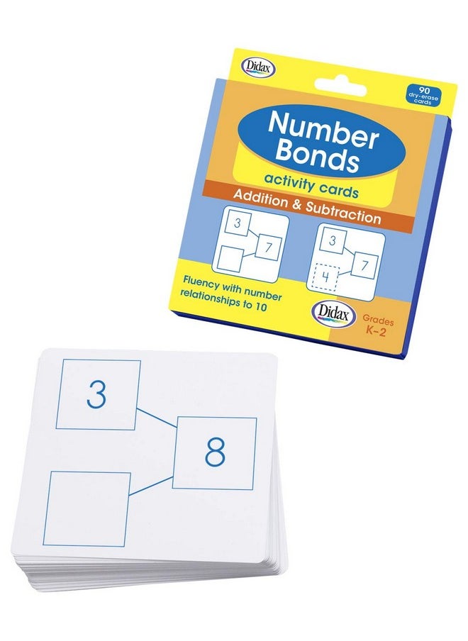 Didax - 211733 Number Bonds Activity Cards, Addition And Subtraction White Medium 