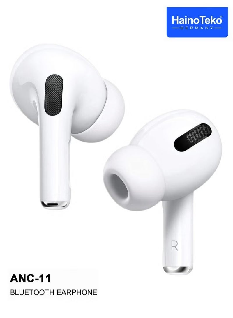 Haino Teko ANC-11 Bluetooth Earphones | Real Active Noise Cancellation | Digital Display | Deep Bass & Clear Microphone | Touch Controls | App Support | Long Battery Life | Compatible with Android & iOS - Image 2
