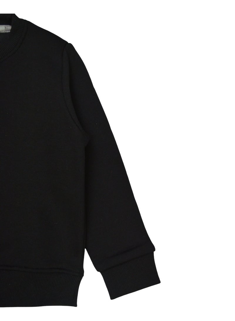 هورس بولو سويت شيرت للاطفال سادة , اسود - Image 4