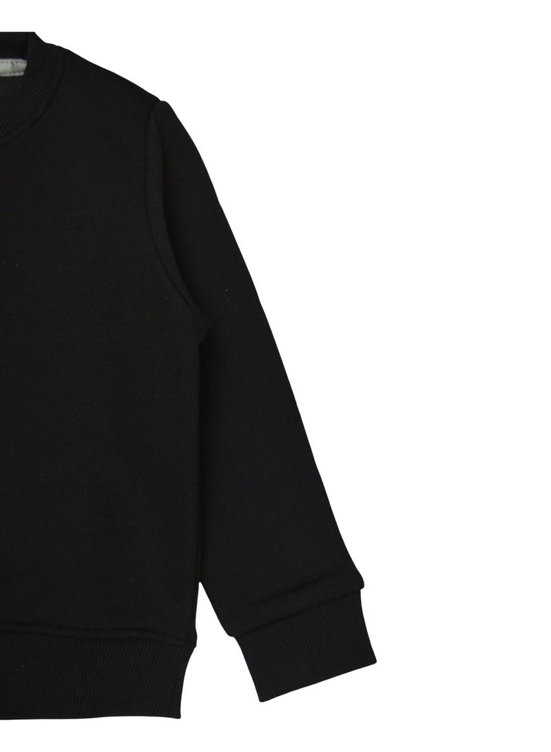 هورس بولو سويت شيرت للاطفال سادة , اسود - Image 5