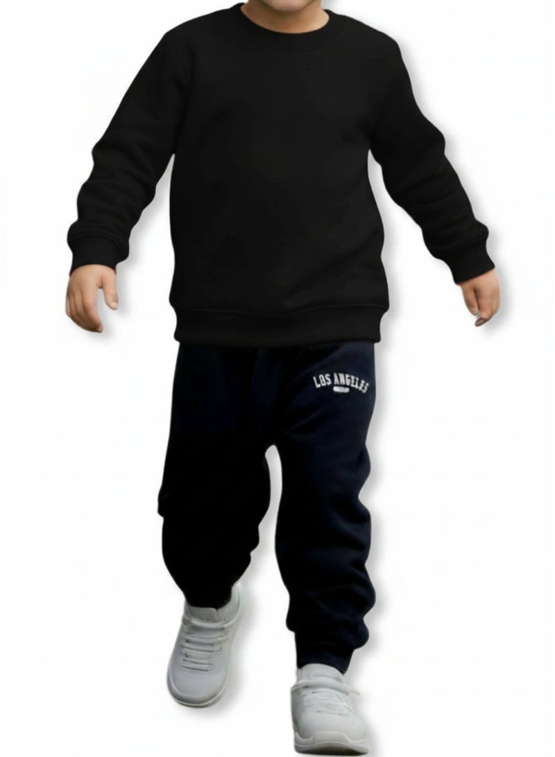 هورس بولو سويت شيرت للاطفال سادة , اسود - Image 2