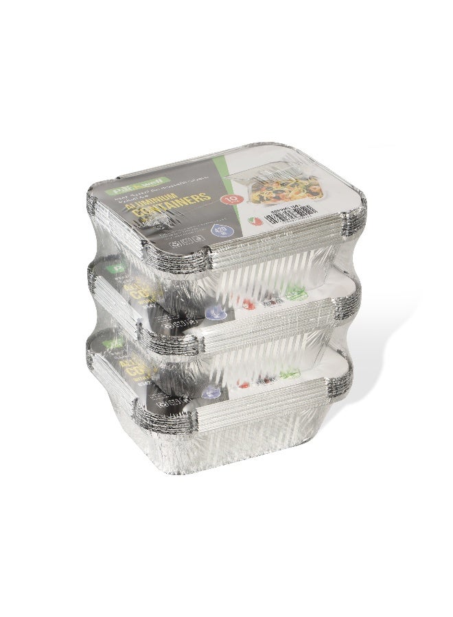 packwell Combo Aluminum Container with Lid 8342 10 Pcs * 3 pac 30 pcs - Image 1
