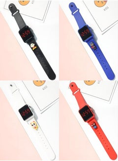 DTBG 4 Pcs Kids' Square Water Resistant Silicone Digital Watch  - Image 1
