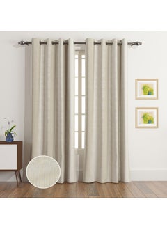 Home Box Rio 2-Piece Jacquard Textured Curtain Set 140 x 240 cm  - Image 1