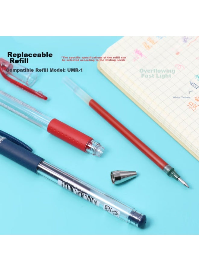 يوني Mitsubishi (uni) UMR-151 قلم مالي 0.38 مم قلم جل للطلاب (حشوة UMR-1) أسود عبوة 5 قطع - Image 5