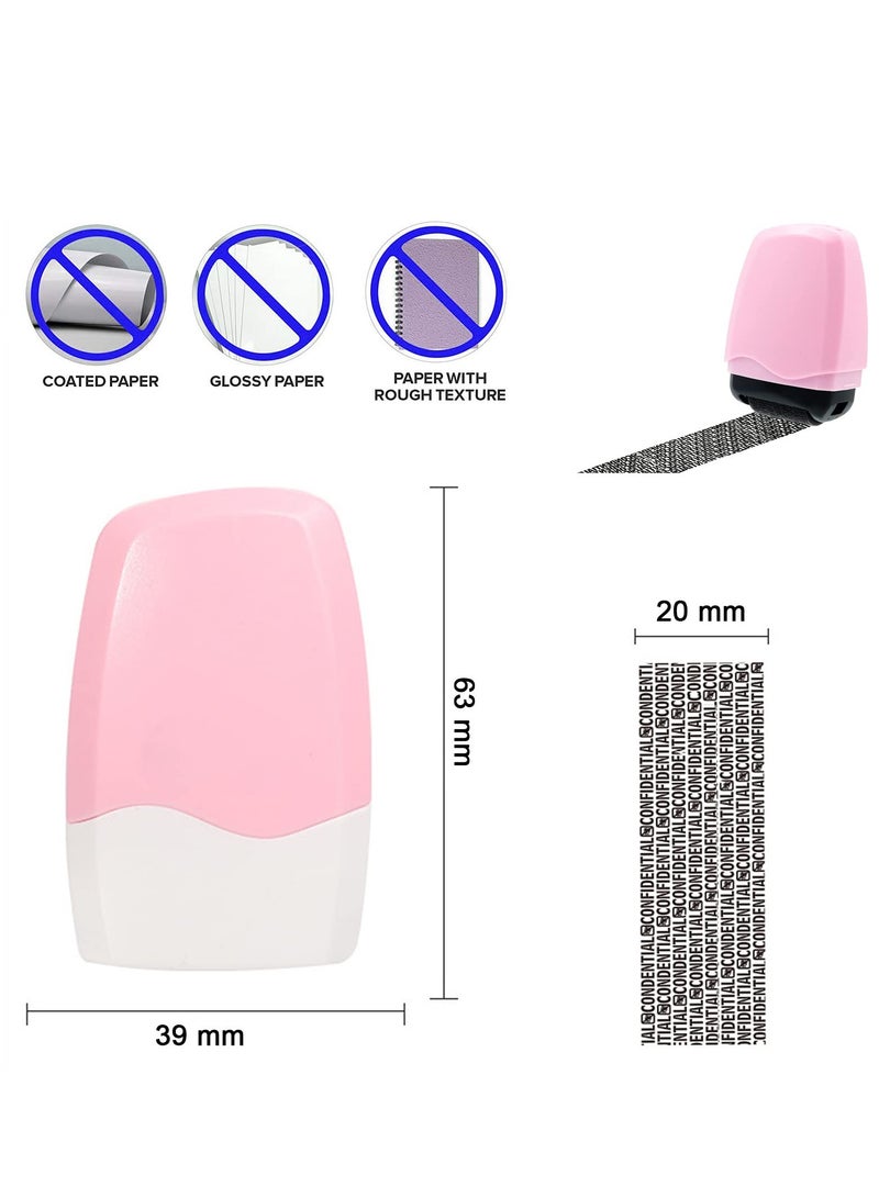 2 Pcs Identity Prevention Theft Stamp Self-Inking Security Roller Stamp Private Information Roller Stamp - Image 2