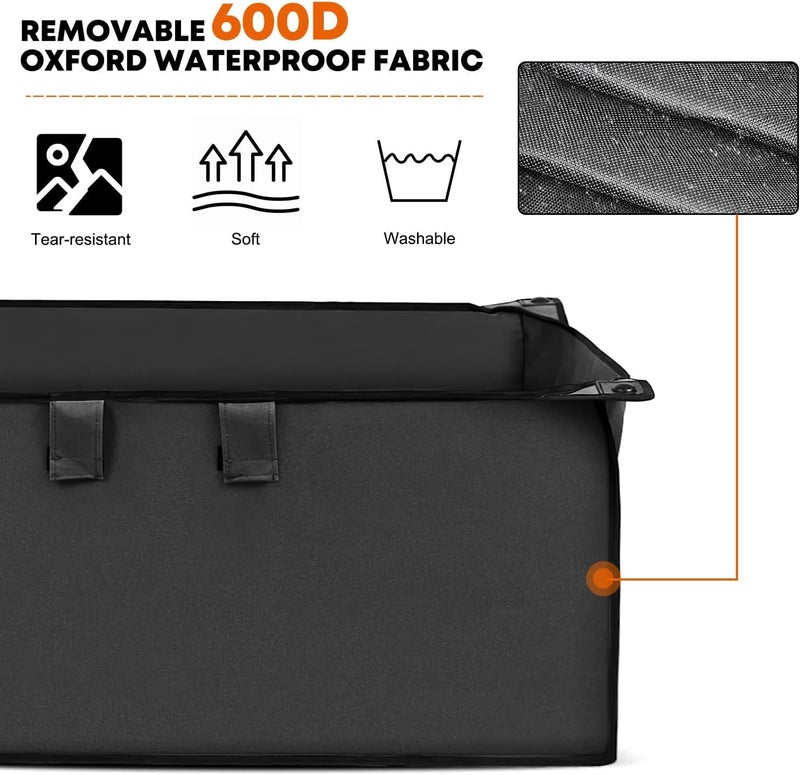 MUGATH Collapsible Foldable WagonBeach Wagon Cart Heavy Duty with Wheels FoldableUtility Folding Grocery Wagon for Camping Shopping Sports Outdoor Activities Big - Image 2