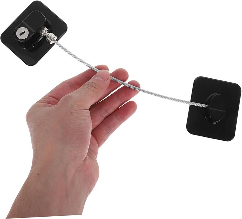 قطعتان من أقفال النوافذ البيضاء المقاومة للأطفال، لا تحتاج إلى حفر، سهلة التركيب، لأمان المنزل والشرفة للحيوانات الأليفة - Image 5