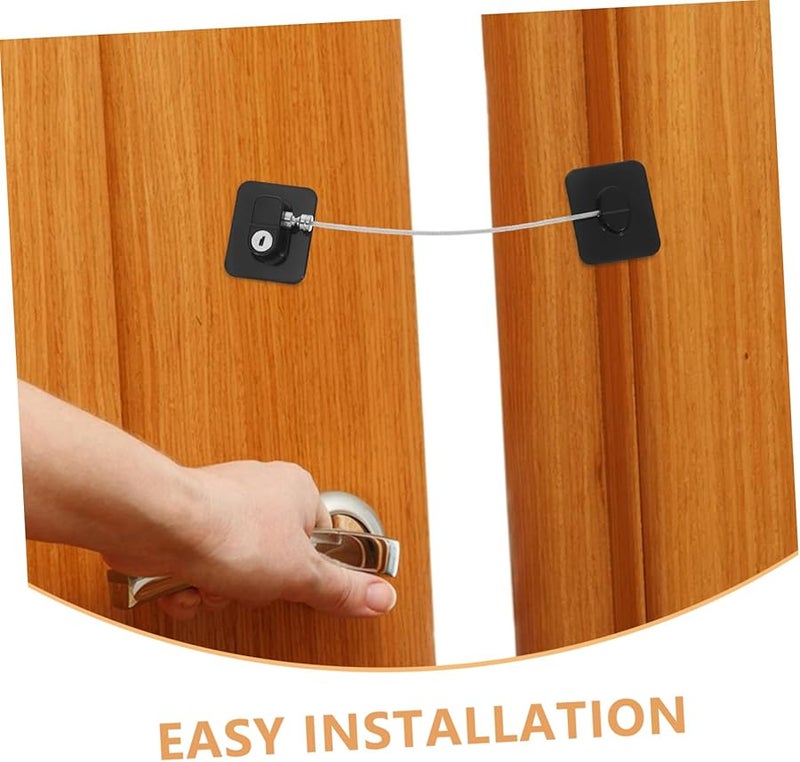 قطعتان من أقفال النوافذ البيضاء المقاومة للأطفال، لا تحتاج إلى حفر، سهلة التركيب، لأمان المنزل والشرفة للحيوانات الأليفة - Image 4