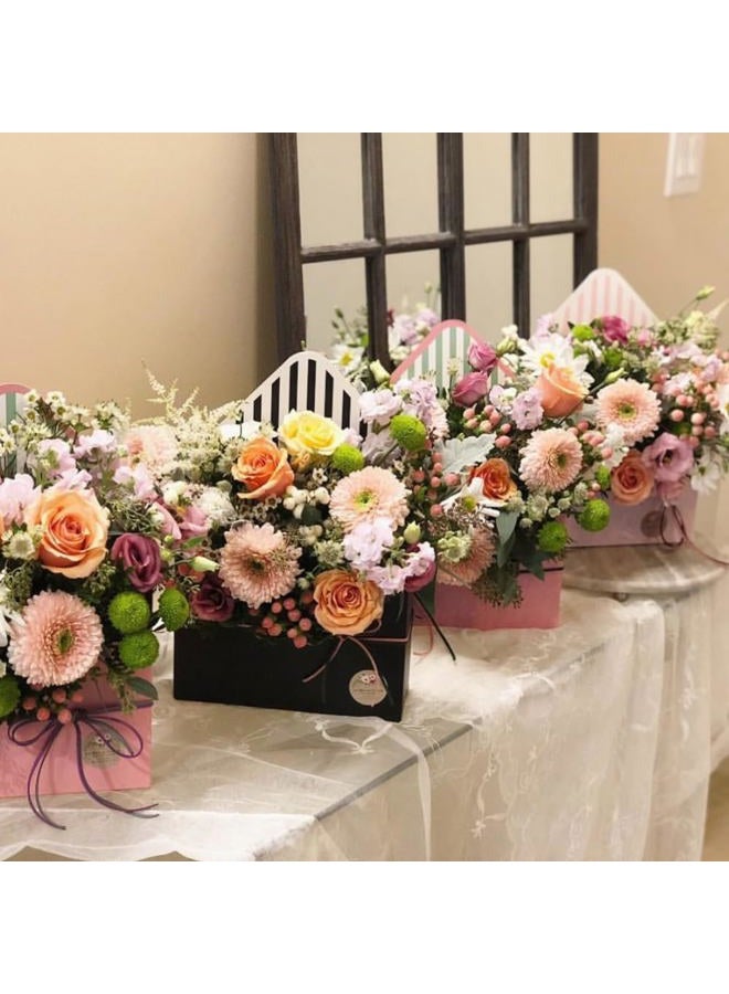 BBJ WRAPS Envelop Flower Wrapping Paper Box Florist Bouquet Packaging Boxes for Floral Arrangement Supplies, 5 Counts, 7.9 x 2.8 x 5.7 Inch (Pink) - Image 5