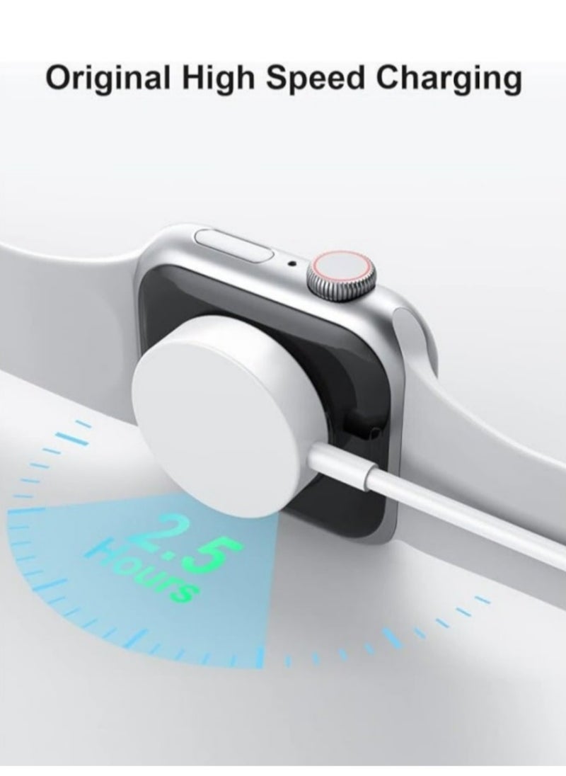 Fast Charging USB C Watch Charger Cord Compatible for Apple Watch, Magnetic Watch Charging Cable Compatible for Watch Series 9/8/7/Ultra/Ultra2/SE2/6/5/4/3/2/1/SE1, Type C Cord, 1M