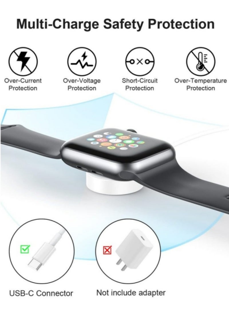 Fast Charging USB C Watch Charger Cord Compatible for Apple Watch, Magnetic Watch Charging Cable Compatible for Watch Series 9/8/7/Ultra/Ultra2/SE2/6/5/4/3/2/1/SE1, Type C Cord, 1M