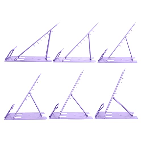 Honagu Metal Desk Book Holder, Hands Free Adjustable Cookbook & Document Holder, Portable Bookstand for Music Books, Textbooks, Recipes, Tablets & iPads (Purple) - Image 5