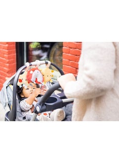 pearhead Rainbow Sun And Stars Stroller Toys, Plush Corduroy Baby Travel Car Seat Toy Set, Baby Hanging Interactive Toys, Gender-Neutral Baby Travel Accessories, Rainbow Sun Stars Set Of 3  - Image 3