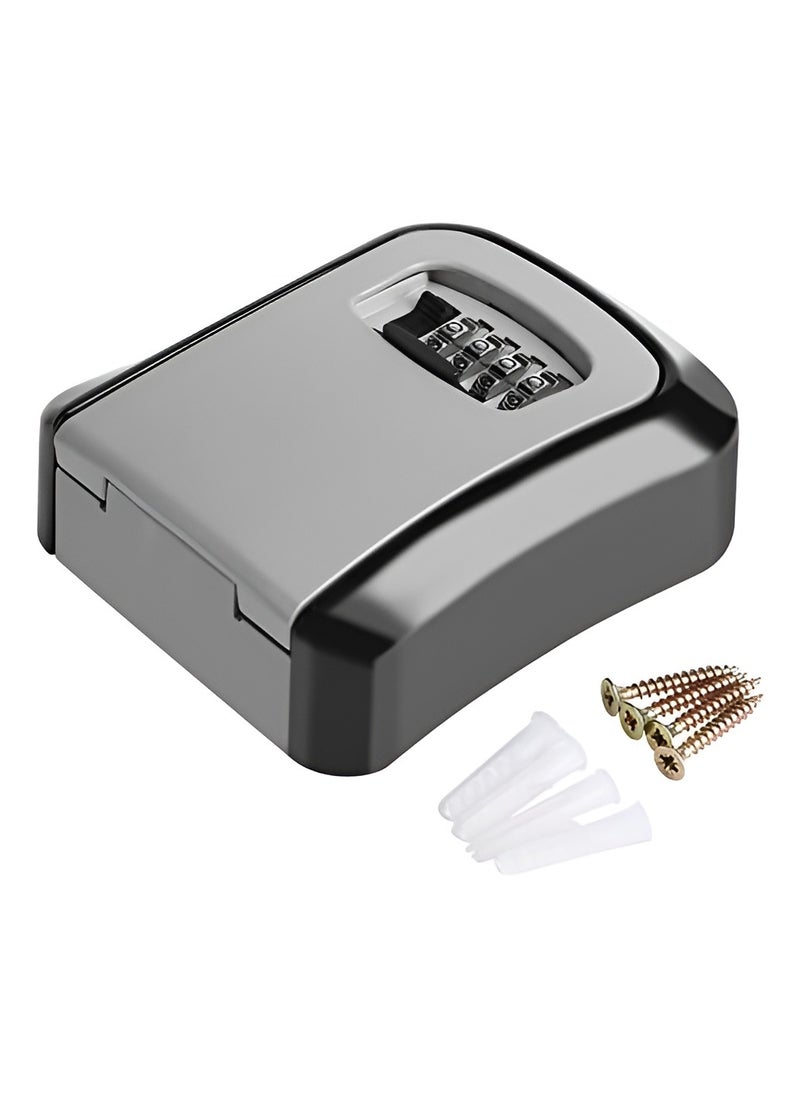 Generic - Wall Mounted Password Lock Box, Outdoor Wall Mounted Safe Box with 5 Keys Capacity for Home, Garage, School Keys and Spare Keys, Key Safe Box with Combination Lock - Image 1