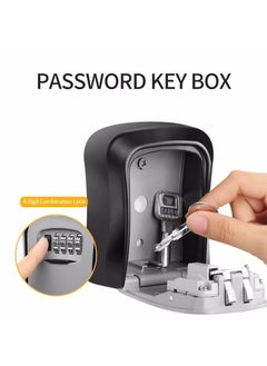 Generic Wall Mounted Password Lock Box, Outdoor Wall Mounted Safe Box with 5 Keys Capacity for Home, Garage, School Keys and Spare Keys, Key Safe Box with Combination Lock  - Image 2