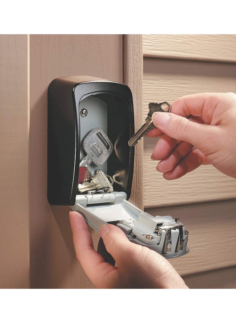 Generic - Wall Mounted Password Lock Box, Outdoor Wall Mounted Safe Box with 5 Keys Capacity for Home, Garage, School Keys and Spare Keys, Key Safe Box with Combination Lock - Image 1