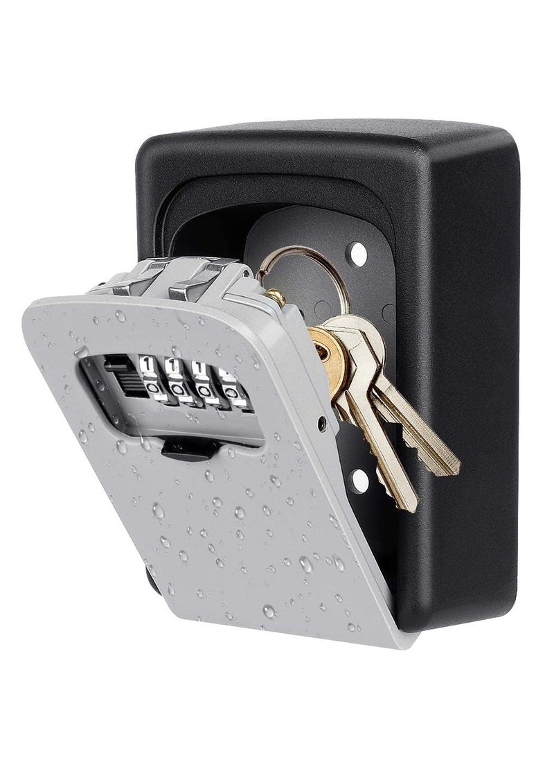 Generic - Wall Mounted Password Lock Box, Outdoor Wall Mounted Safe Box with 5 Keys Capacity for Home, Garage, School Keys and Spare Keys, Key Safe Box with Combination Lock - Image 1