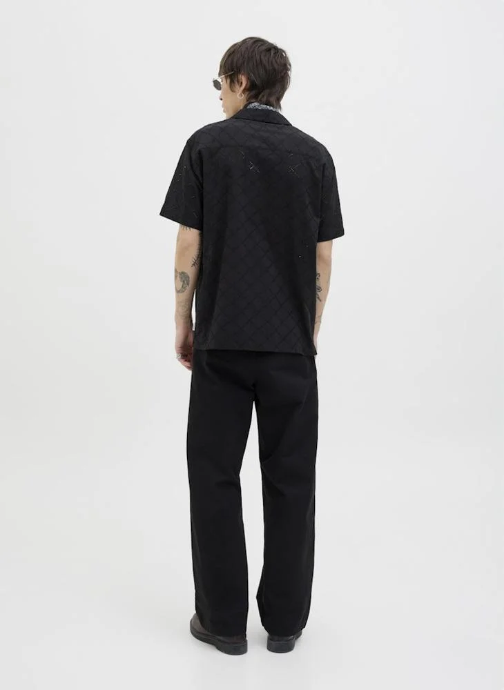 JACK & JONES Casual Regular Fit Texture Resort Shirt