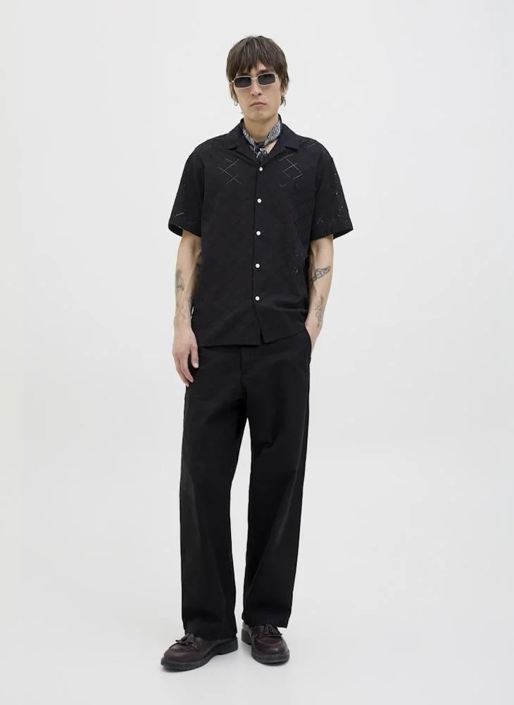 JACK & JONES  Casual Regular Fit Texture Resort Shirt for Men | Best Price UAE
