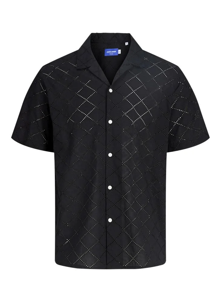 JACK & JONES  Casual Regular Fit Texture Resort Shirt for Men | Best Price UAE