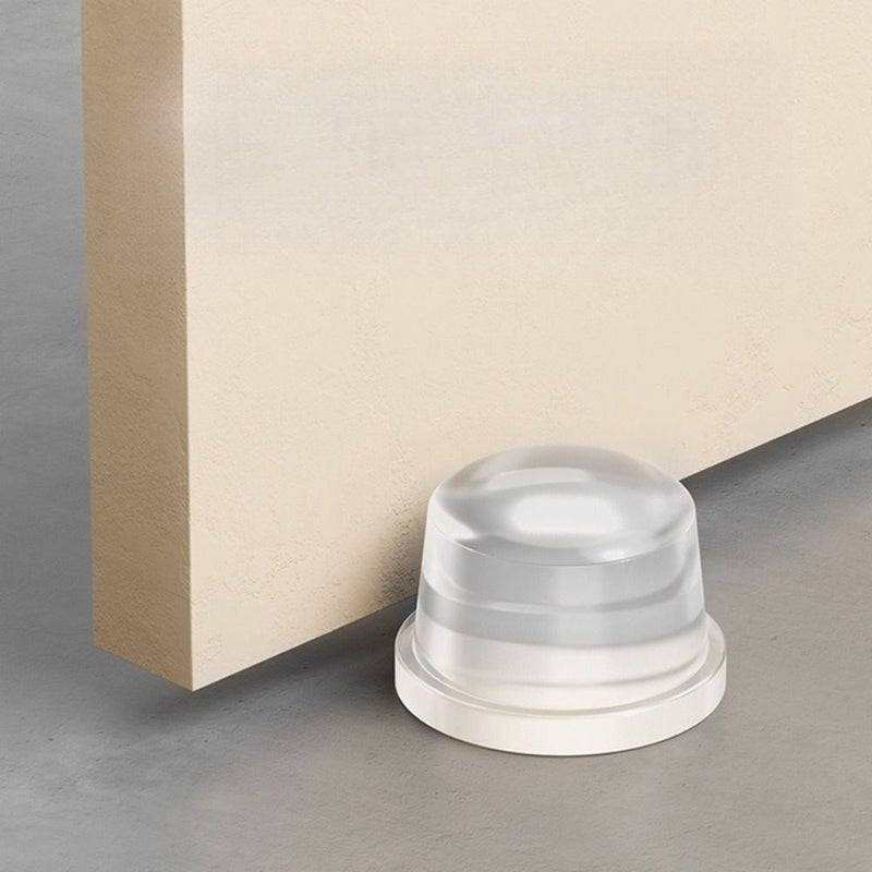6 Heavy Duty Adhesive Door Stoppers Transparent Non Slip Floor Protectors - Image 5