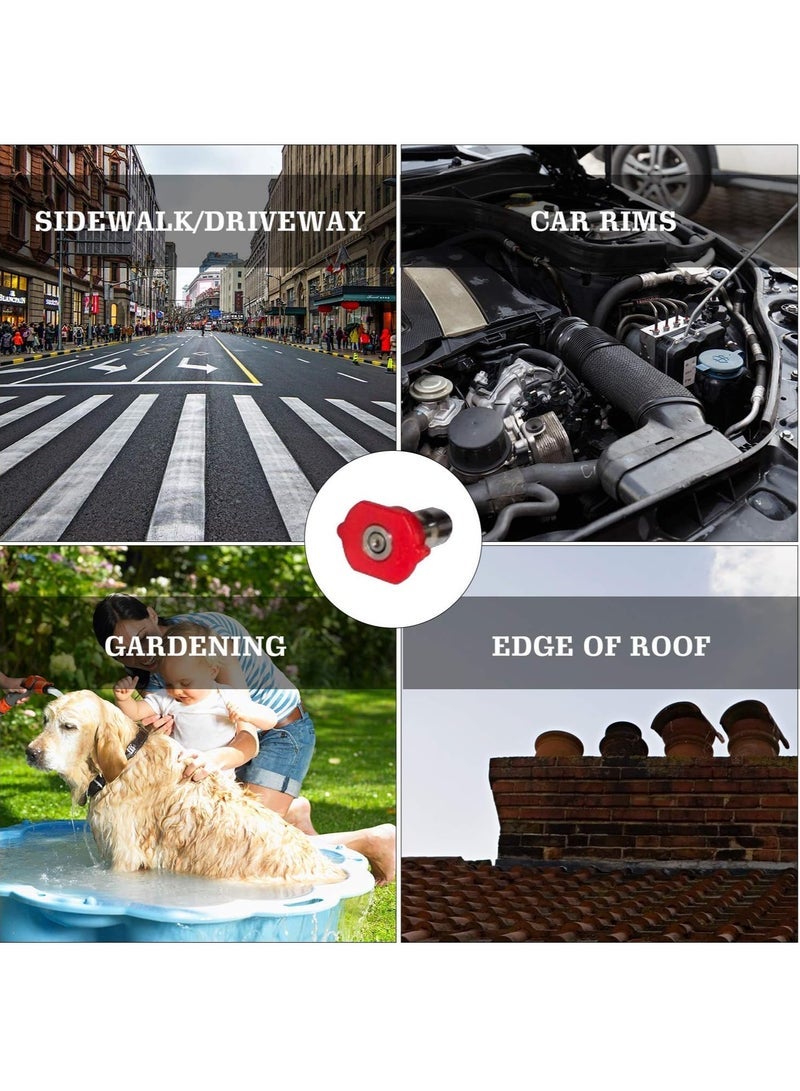 general 10 Pieces High Pressure Washer Wand Set - Durable Quick Connect with 6 Adjustable Nozzles 30°, 90°, 120° for Gutter & Roof Drainage Cleaning, 4000 PSI Power for Efficient Exterior Walls Wash - Image 3