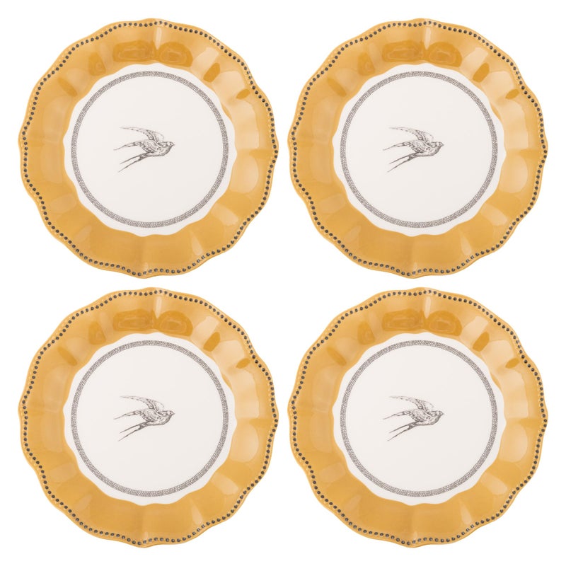 Karma 875 inches Melamine Salad Plates Set of 4 Reusable Dishwasher Safe Plates for Outdoor and Indoor Bird - Image 2