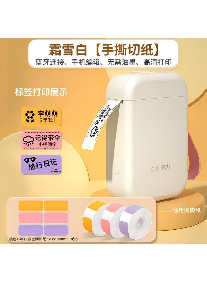 Deli Q1a Label Printer Small Household Portable Bluetooth Thermal Printer No Ink Free Label Machine - Image 1