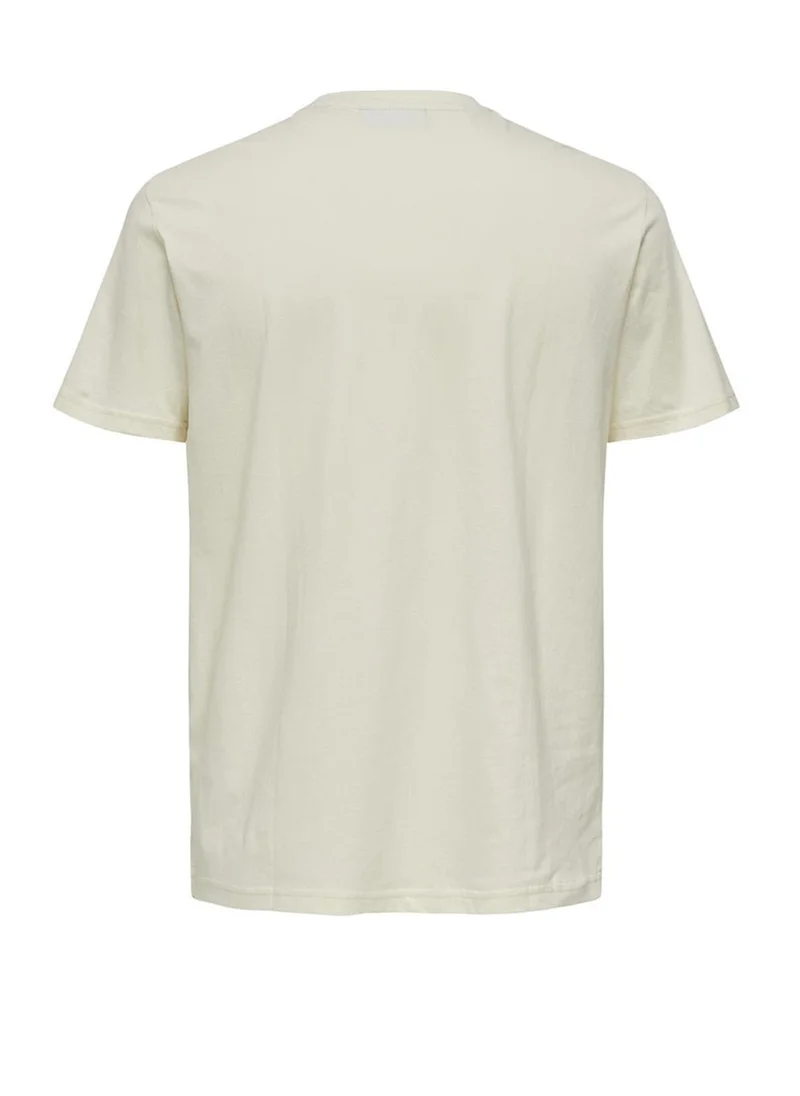 Only & Sons Sbruce Crew Neck Printed Short Sleeve T-Shirt