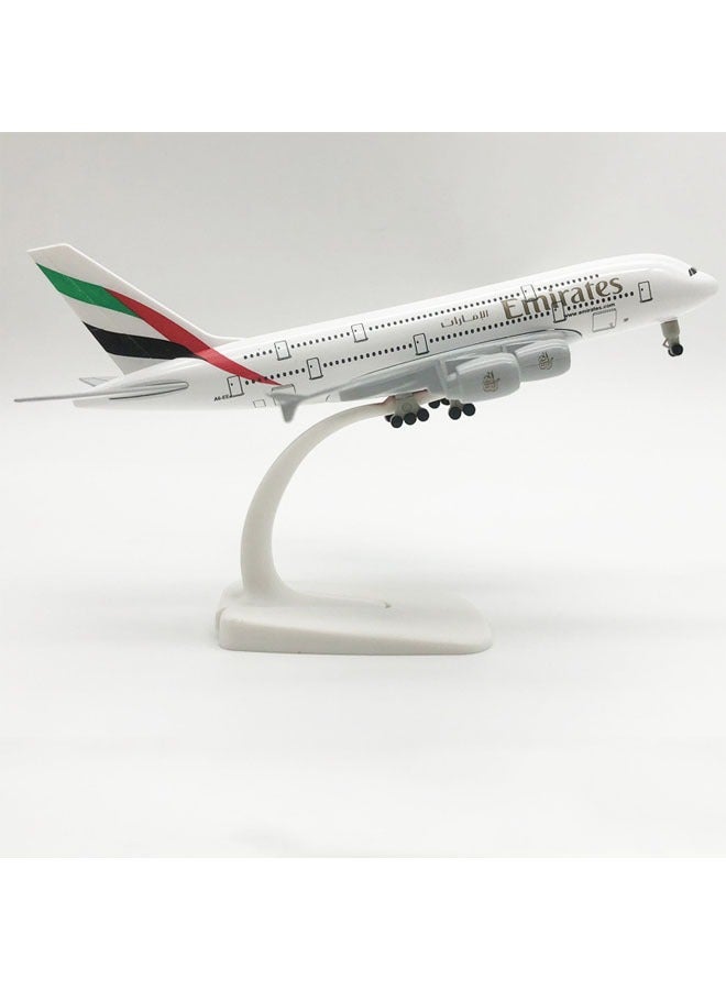 عام 20 سنتيمتر سبيكة الطائرات عرض نموذج 1: 200 مقياس الإمارات العربية المتحدة A380 ثابت الطائرات جمع نموذج الحلي - Image 1