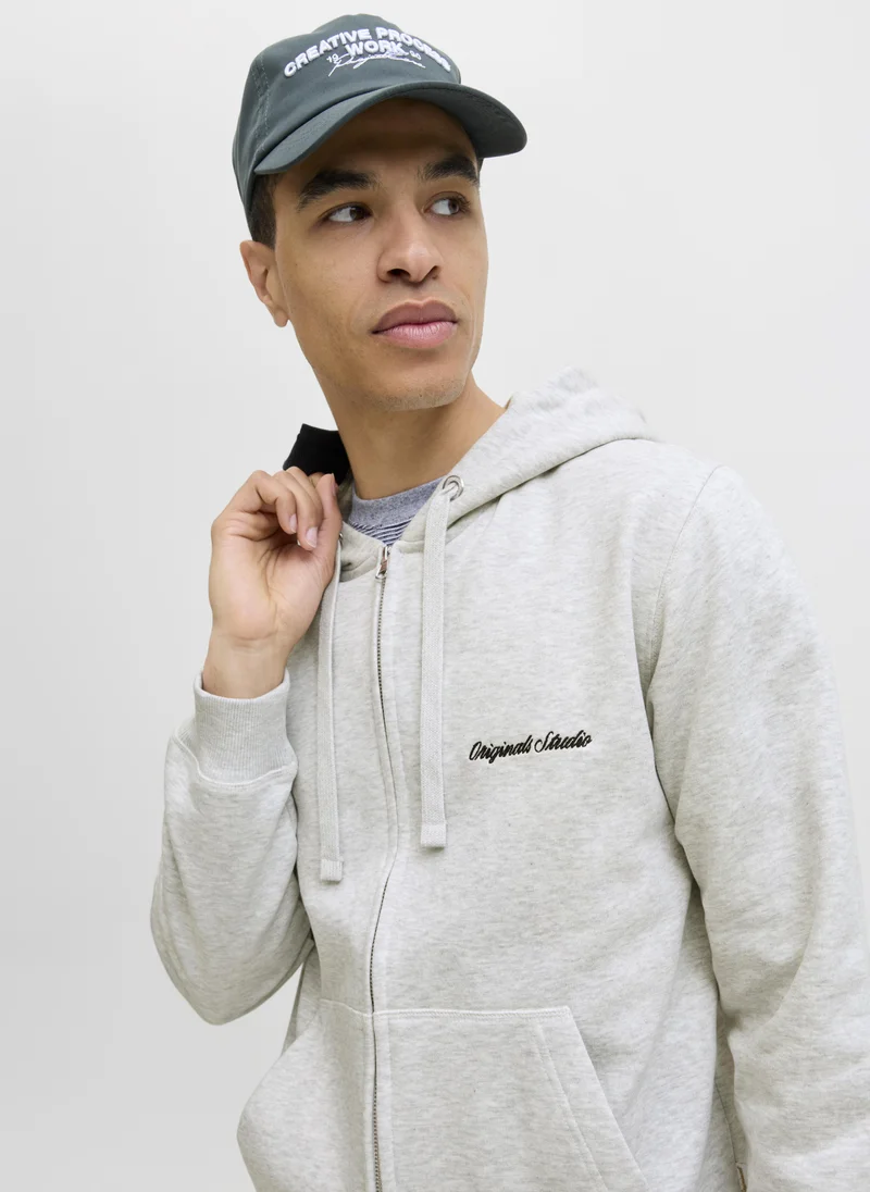 JACK & JONES  Embellished Zip Through Hoodie for Men | Best Price UAE