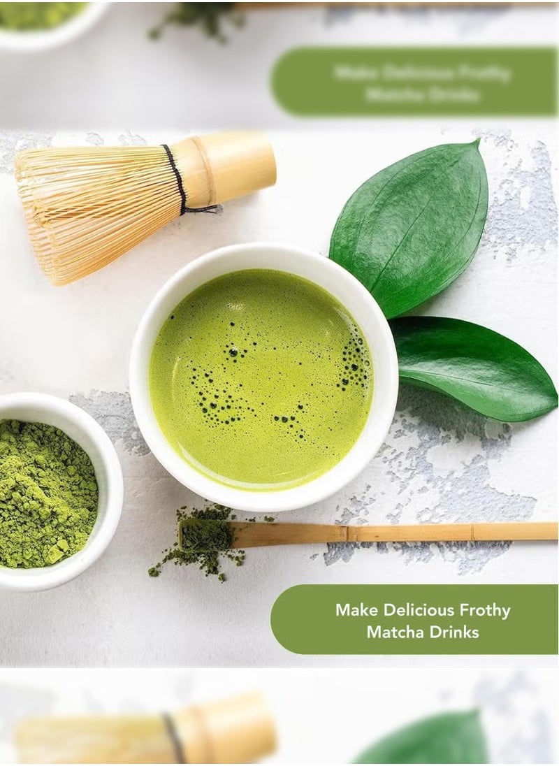 Haidue Matcha Whisk Set Made With Natural Bamboo And Premium Quality- Matcha Tool Set Ceramic – Matcha Set For Mixing The Matcha Tea (4 Pcs Set)  - Image 2