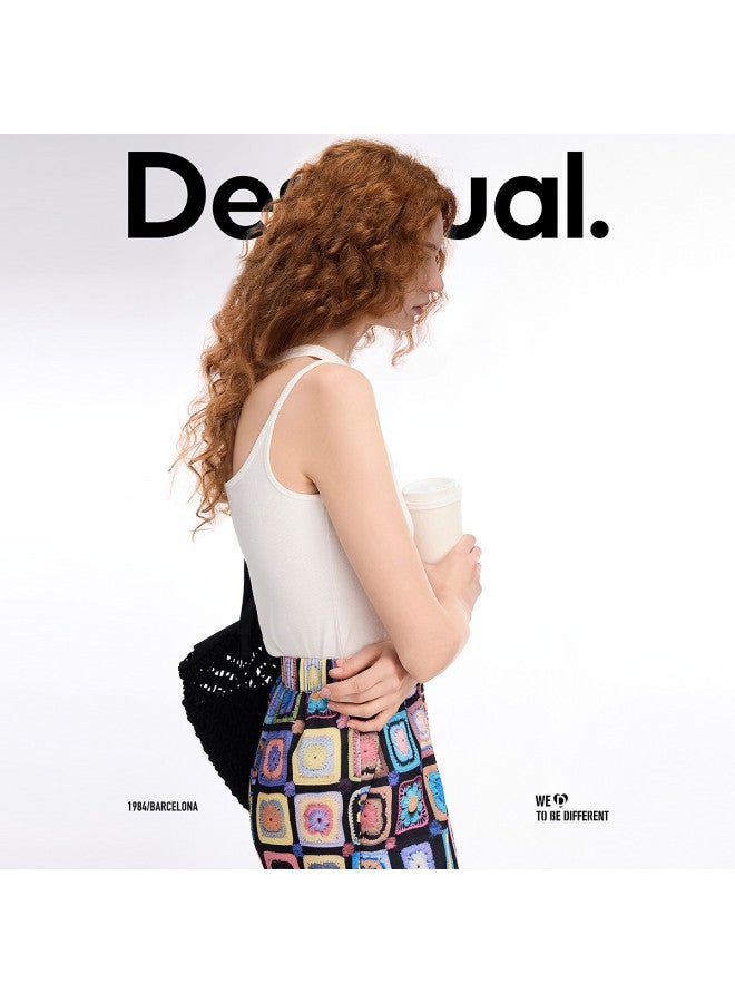 DESIGUAL 25 Spring/summer New Slim-fit Asymmetric Deconstructed Cut-out Design Women's Vest - Image 5