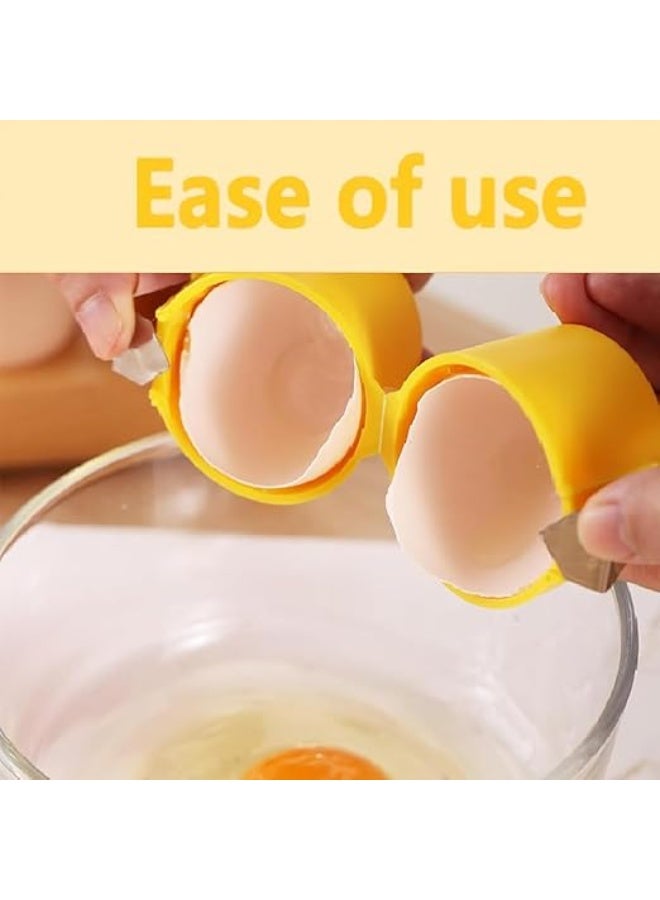 Creative Handheld Egg Opener – 2-Pack – Stainless Steel Clamp – Red - Image 3