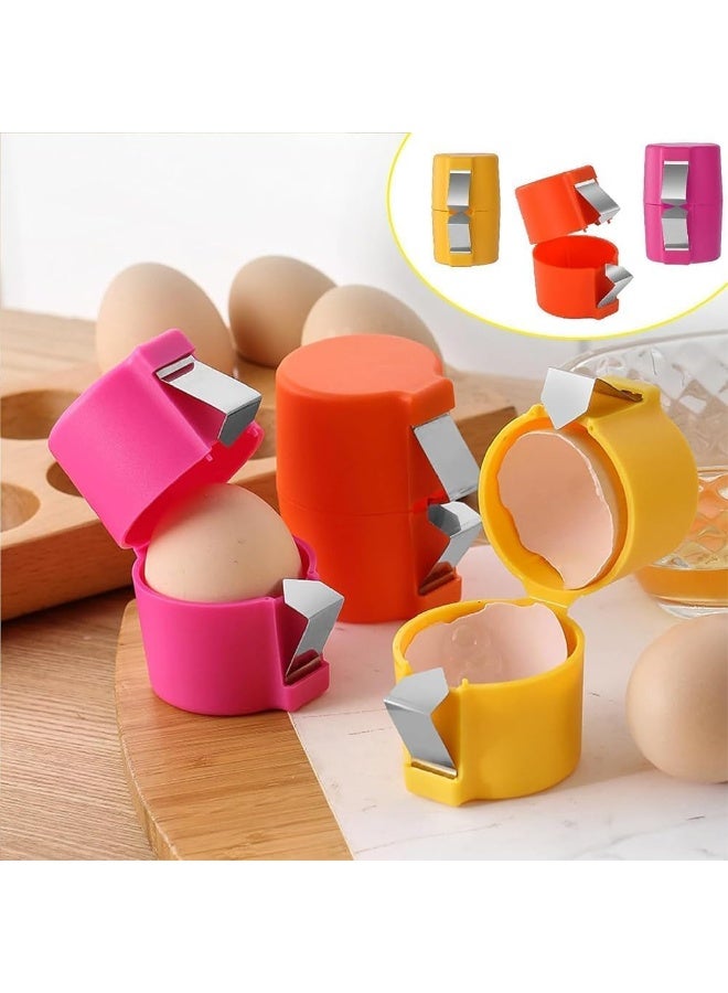 Creative Handheld Egg Opener – 2-Pack – Stainless Steel Clamp – Red - Image 2