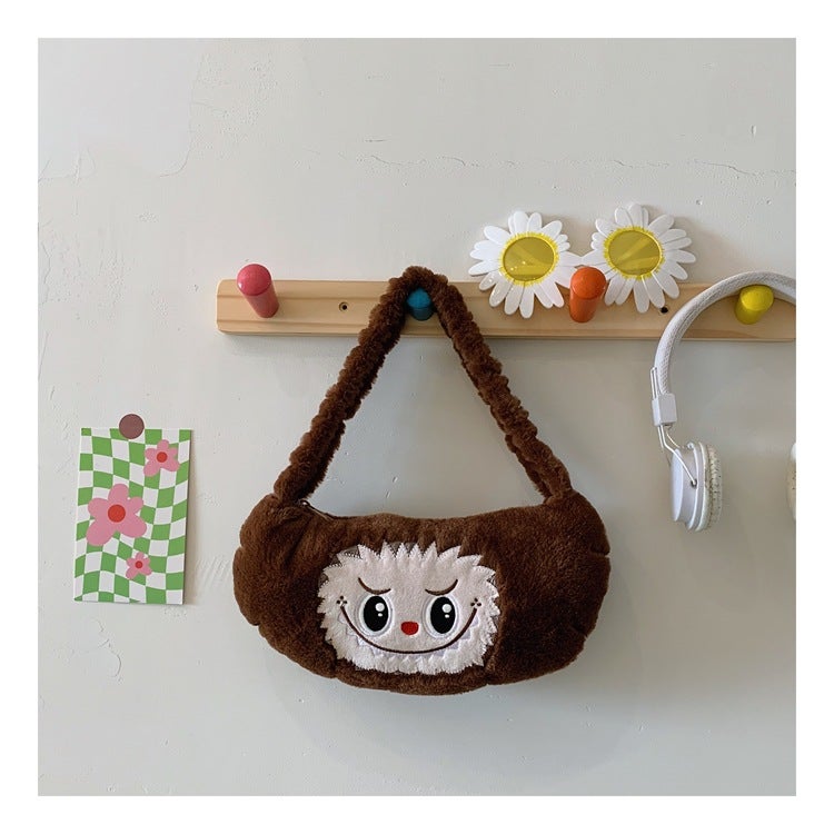 Cute Plush Handbag For Women Plush Cartoon Portable Storage Bag Large Capacity Small Shoulder Bag - Image 1