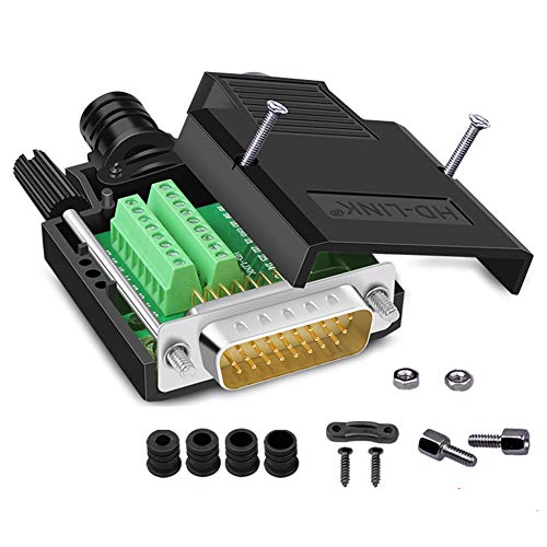 ANMBEST DB26 Breakout Connector, Solderfree RS232 D-SUB Serial to 26-Pin Port Terminal Male Adapter Pure Copper Core Gold Plated Connector with Case - Image 1